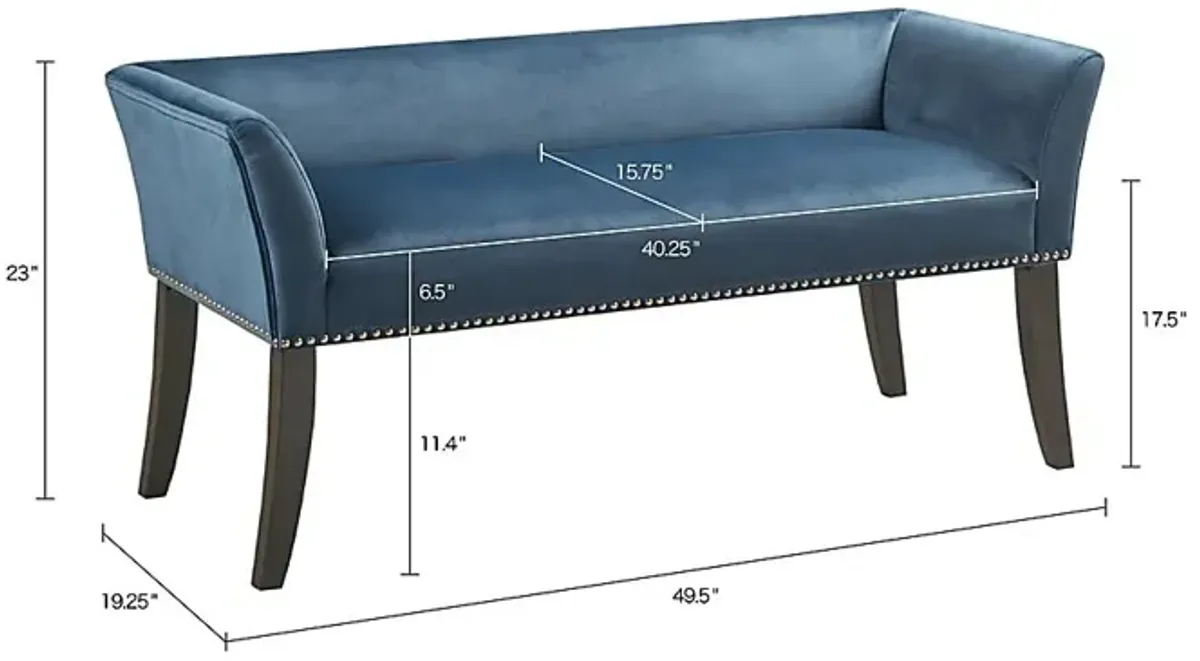 Rockglen Blue Accent Bench