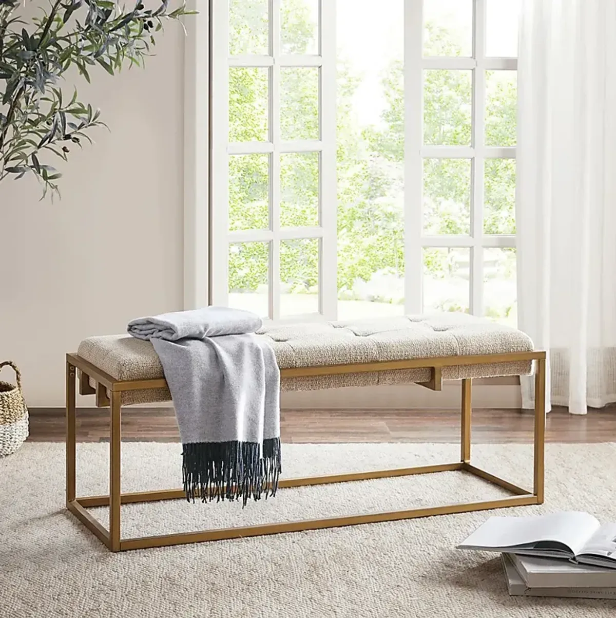 Otsego Brown Accent Bench