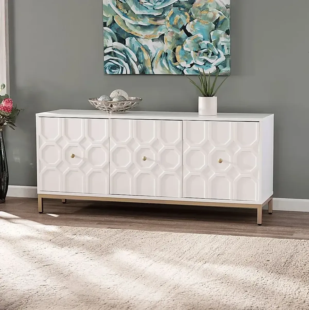 Winesap White Credenza
