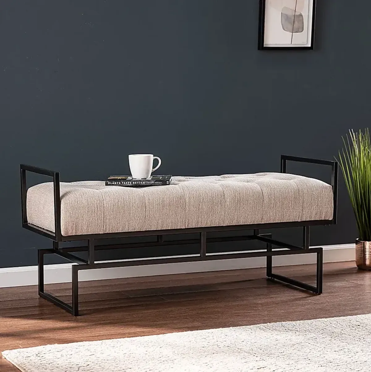 Witterton Beige Accent Bench