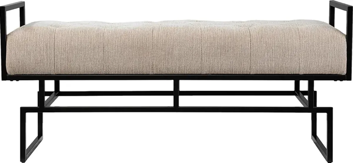 Witterton Beige Accent Bench