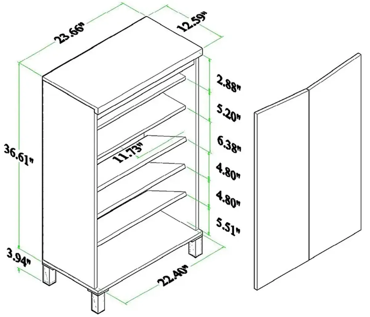 Lilligard Brown Shoe Storage Cabinet