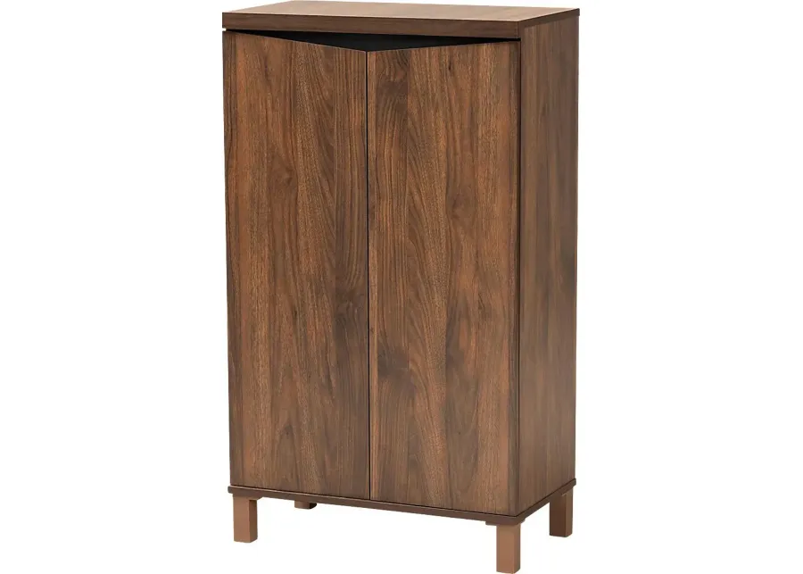 Lilligard Brown Shoe Storage Cabinet