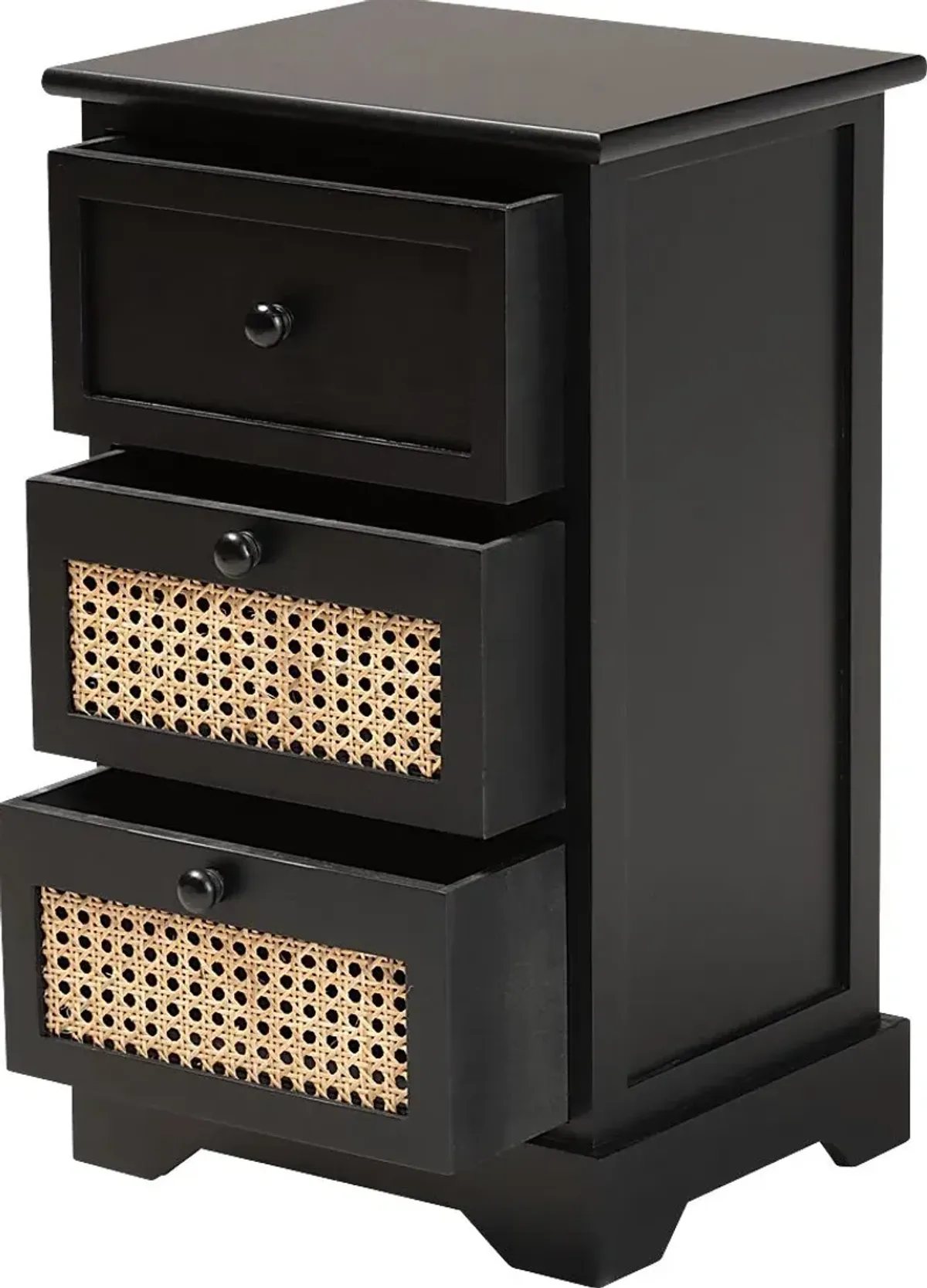 Della Lane Dark Brown 3-Drawer Accent Cabinet