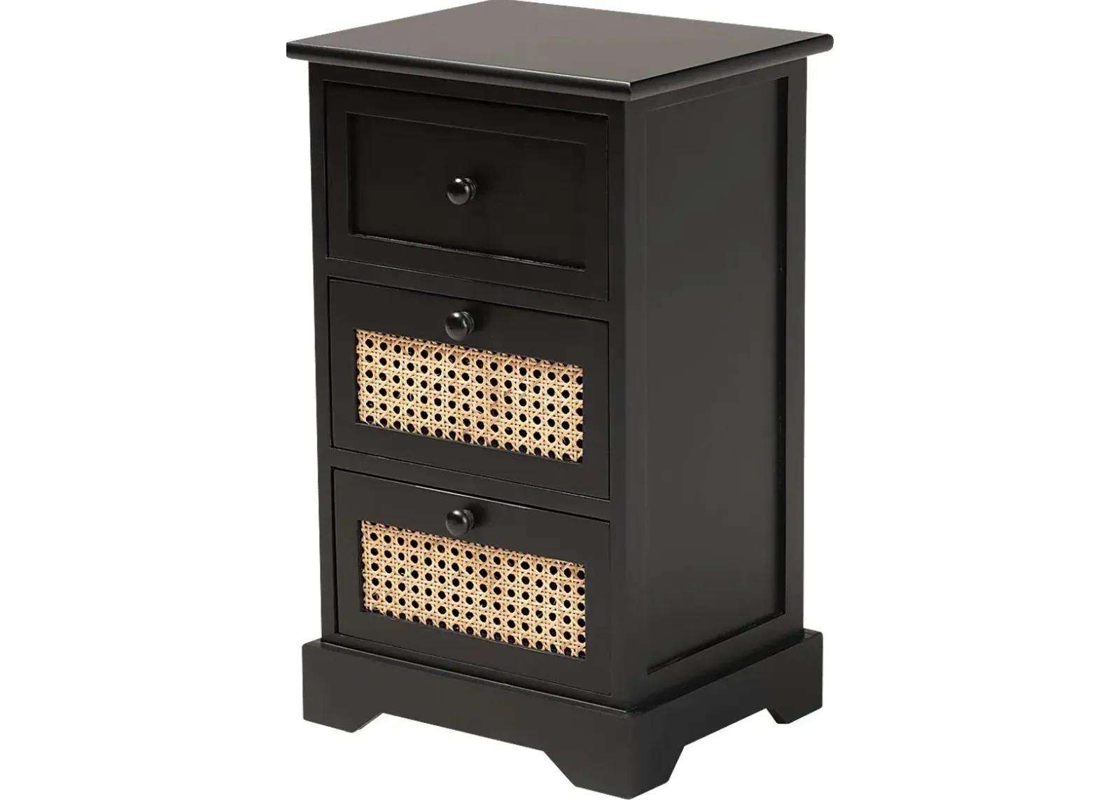 Della Lane Dark Brown 3-Drawer Accent Cabinet