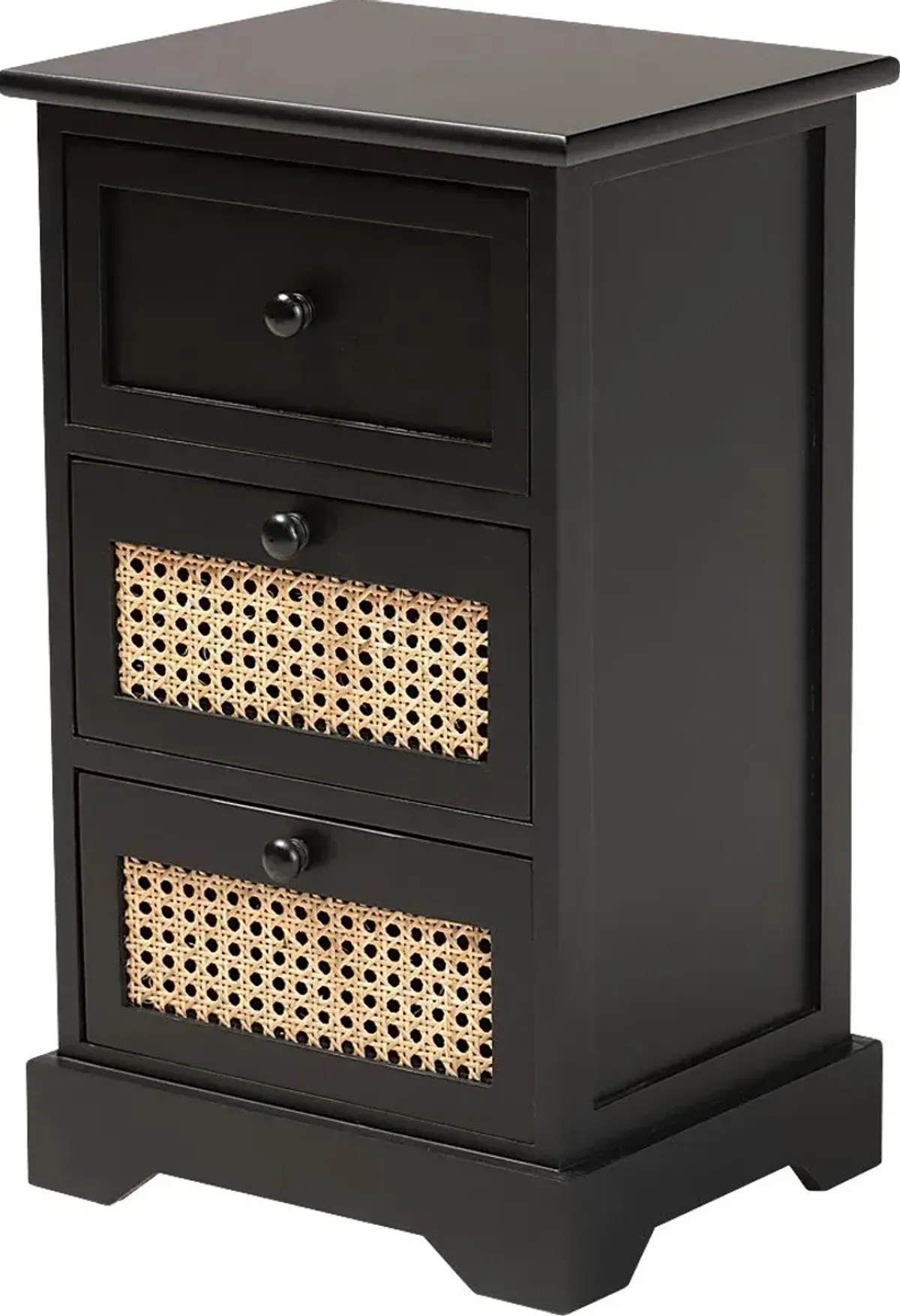 Della Lane Dark Brown 3-Drawer Accent Cabinet