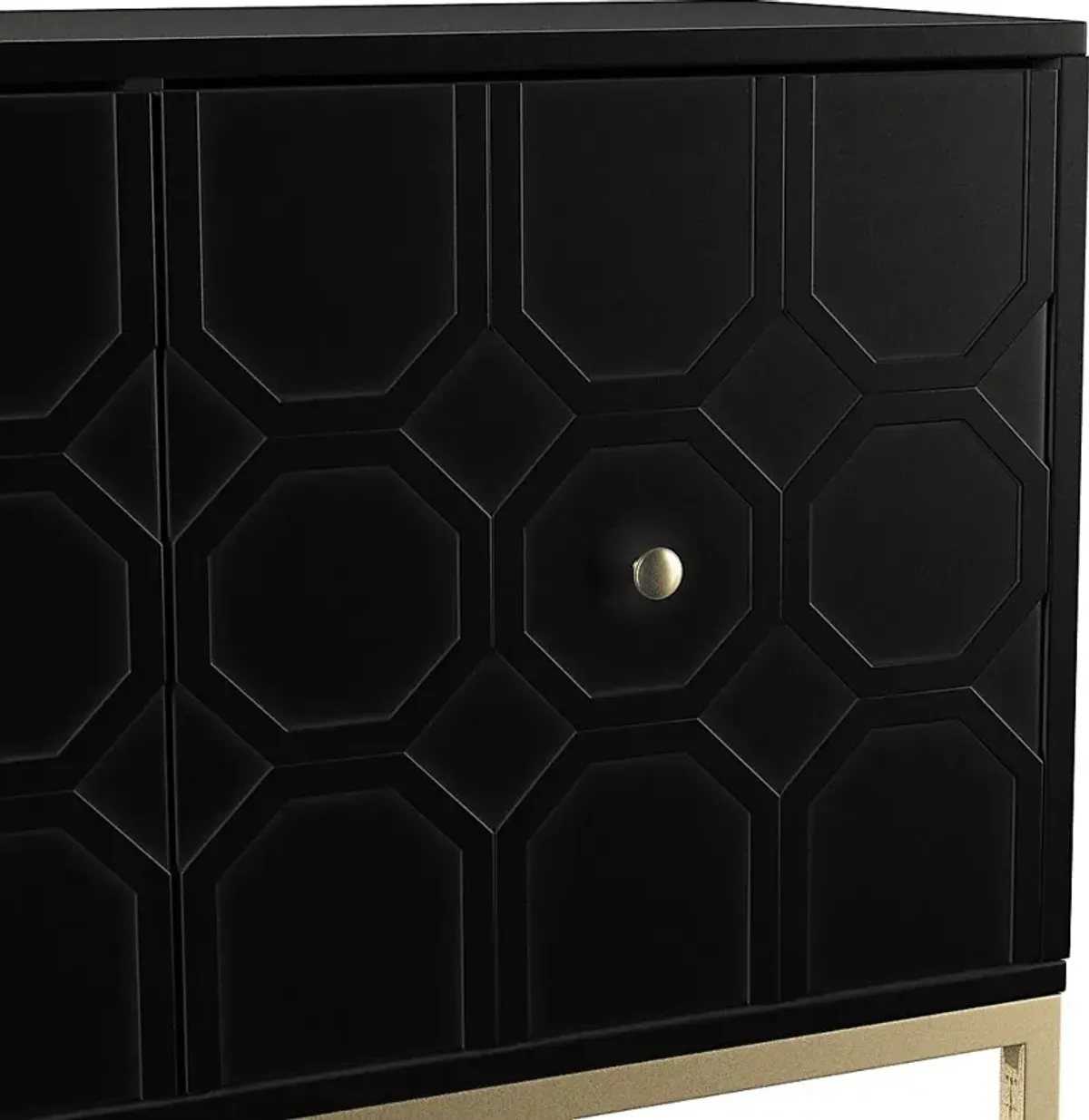 Hergot Black Accent Cabinet