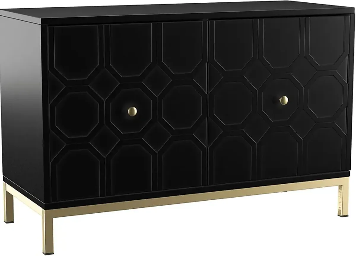 Hergot Black Accent Cabinet