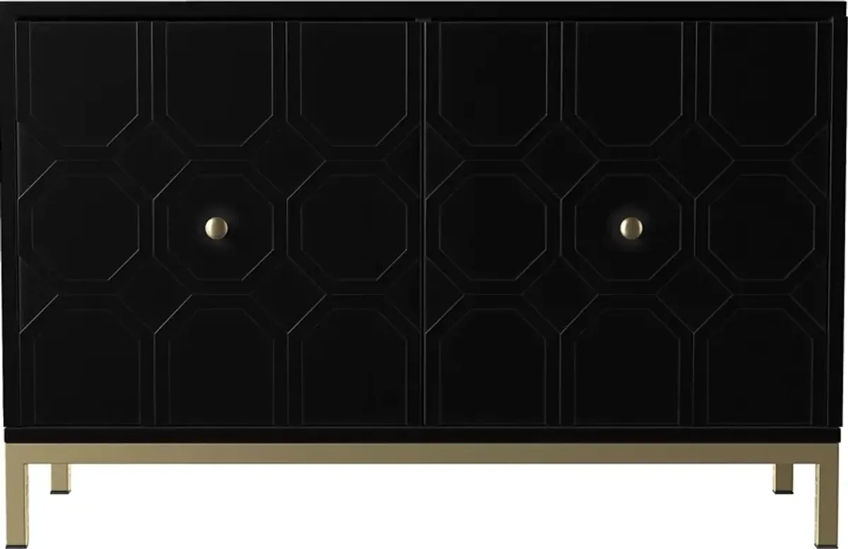 Hergot Black Accent Cabinet