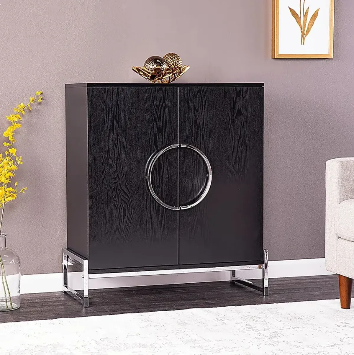 Mavelle Black Bar Cabinet