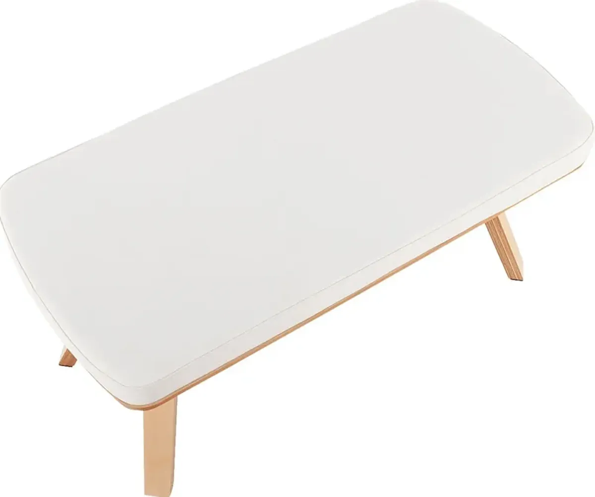 Rushworth I Cream Accent Bench