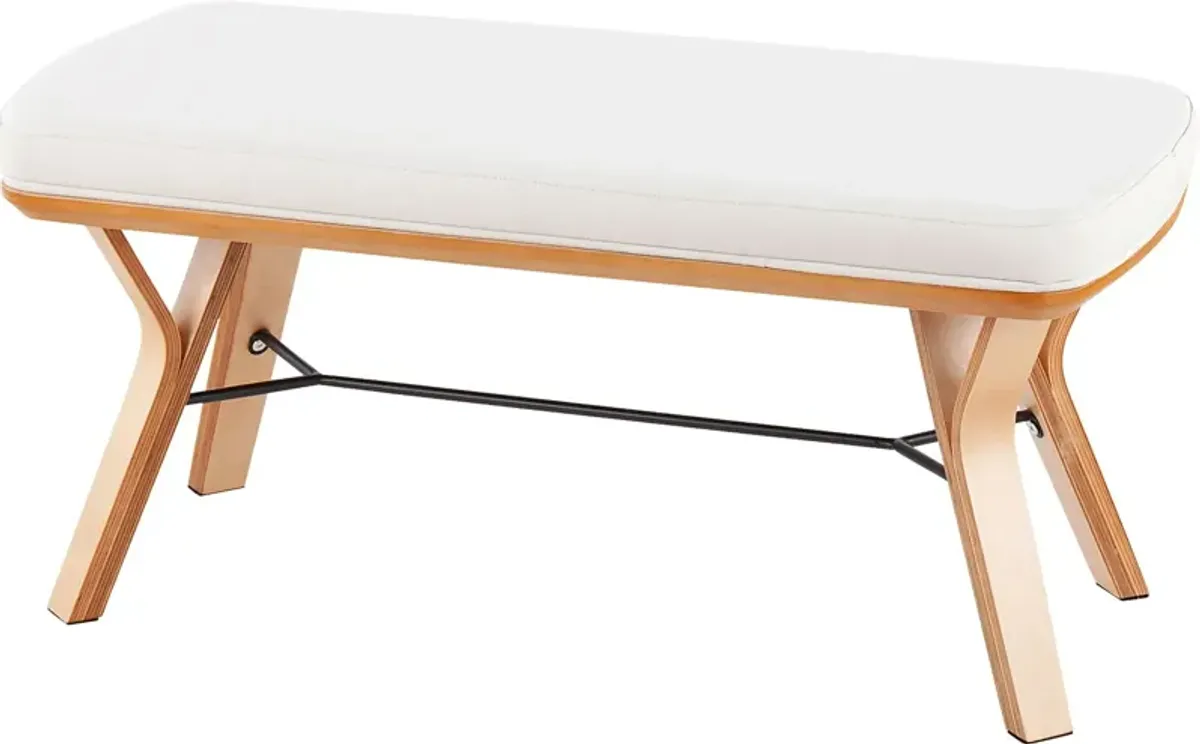 Rushworth I Cream Accent Bench