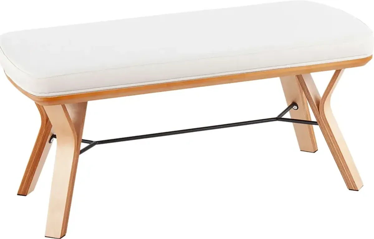 Rushworth I Cream Accent Bench