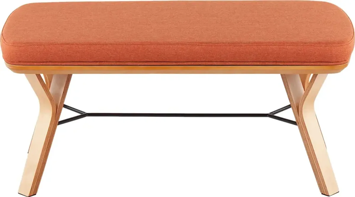 Rushworth I Orange Accent Bench