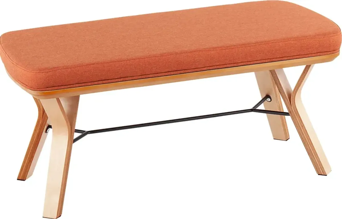 Rushworth I Orange Accent Bench