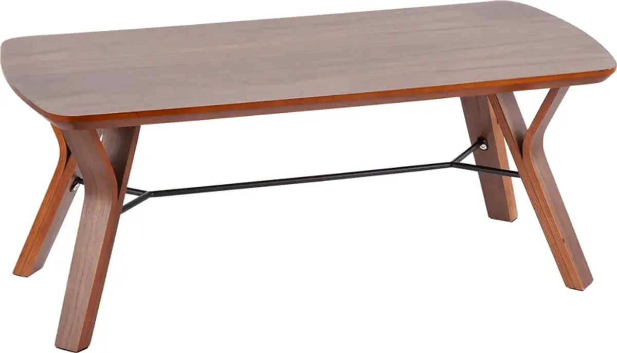 Rushworth II Walnut Accent Bench