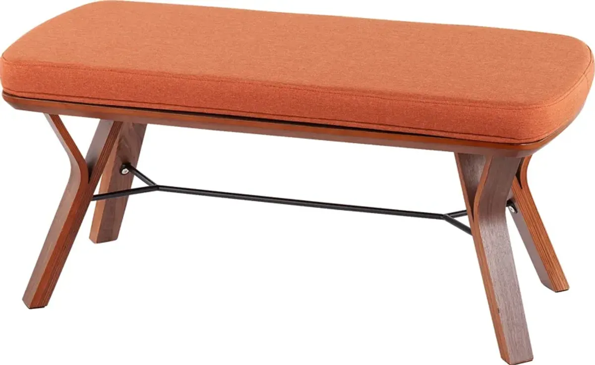 Rushworth II Orange Accent Bench