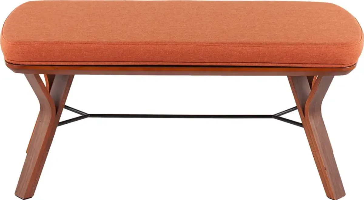 Rushworth II Orange Accent Bench