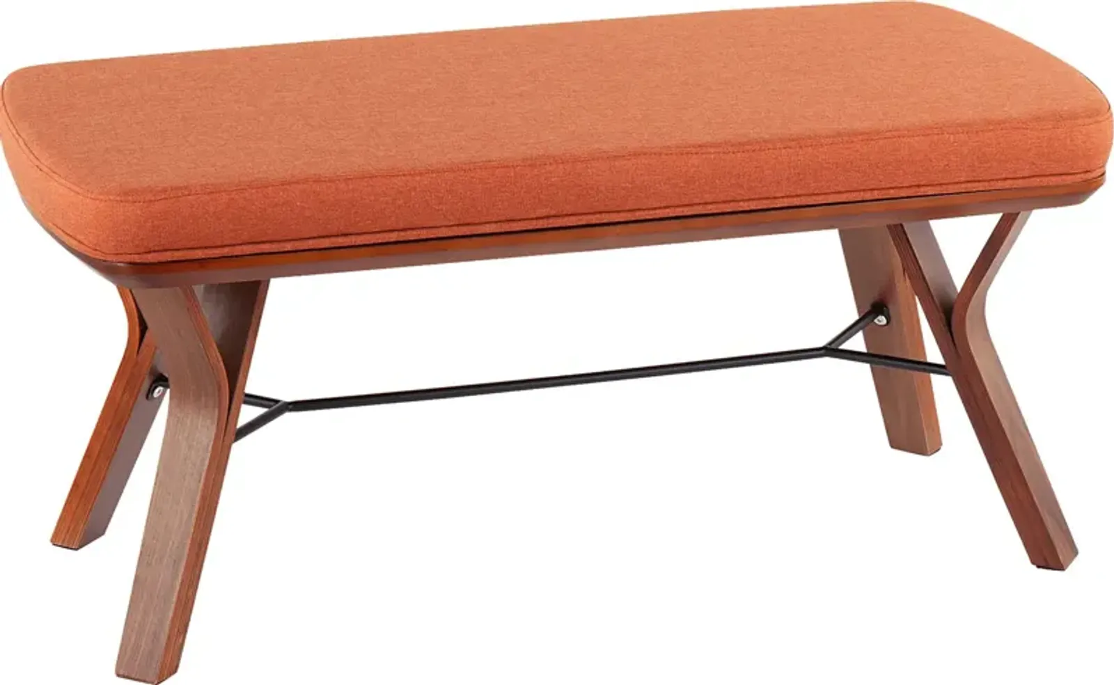 Rushworth II Orange Accent Bench