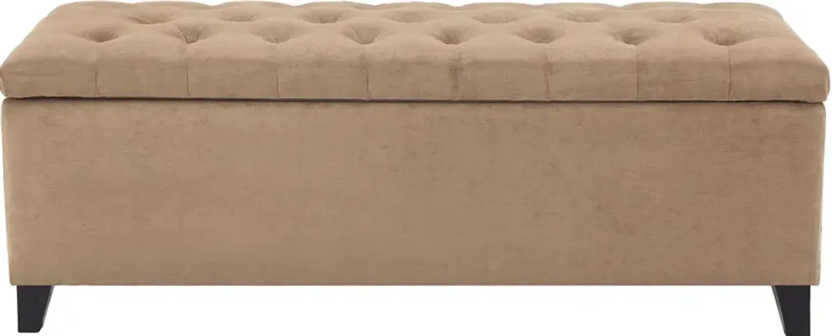 Rapdye Beige Accent Bench