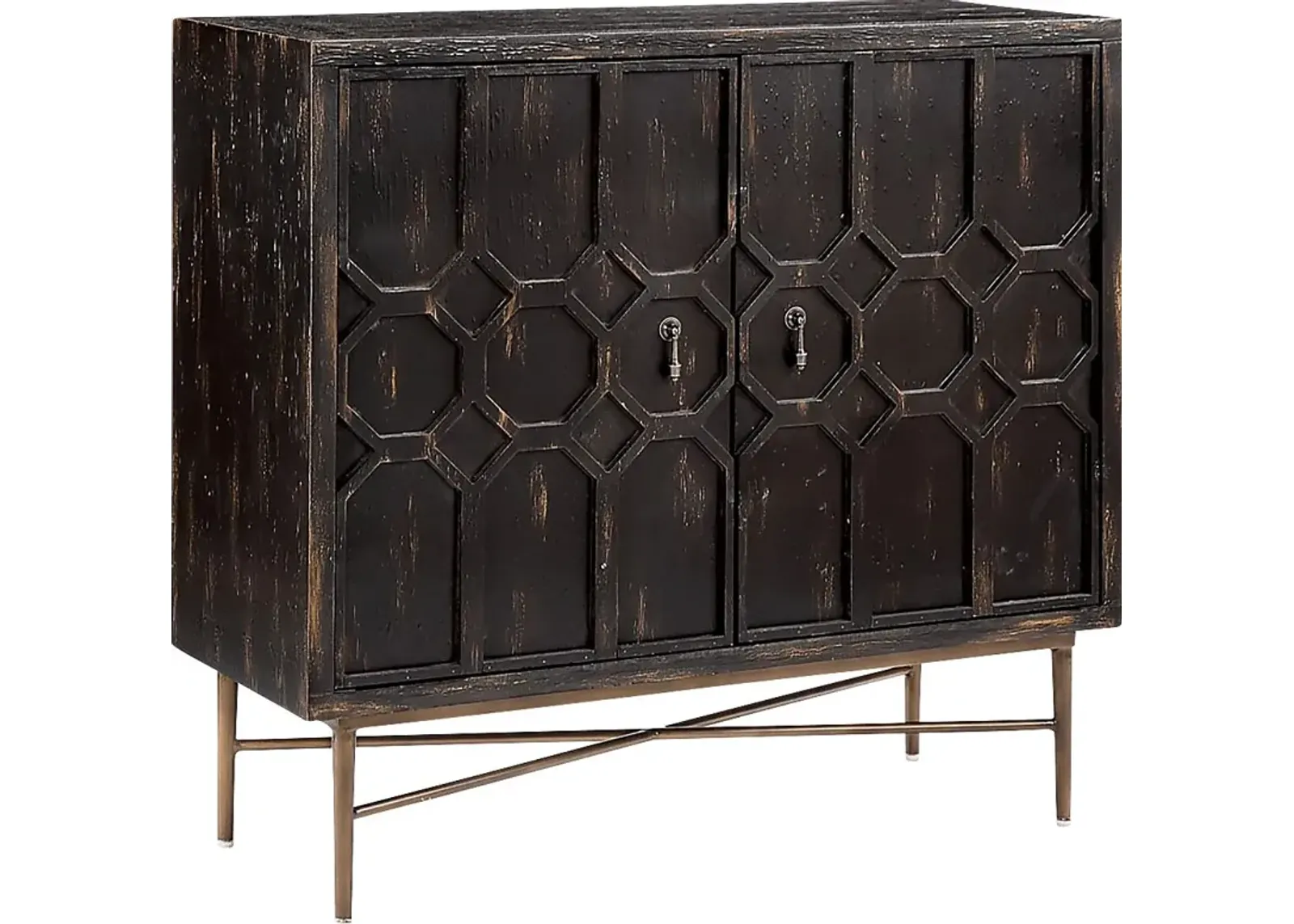 Veazey Black Accent Cabinet