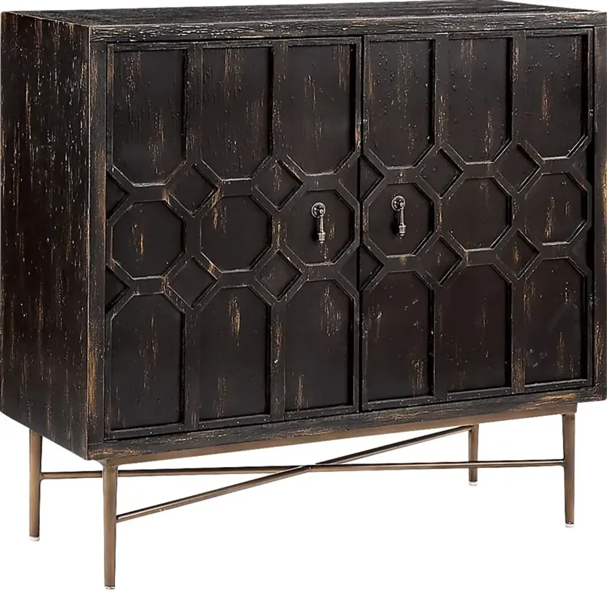 Veazey Black Accent Cabinet