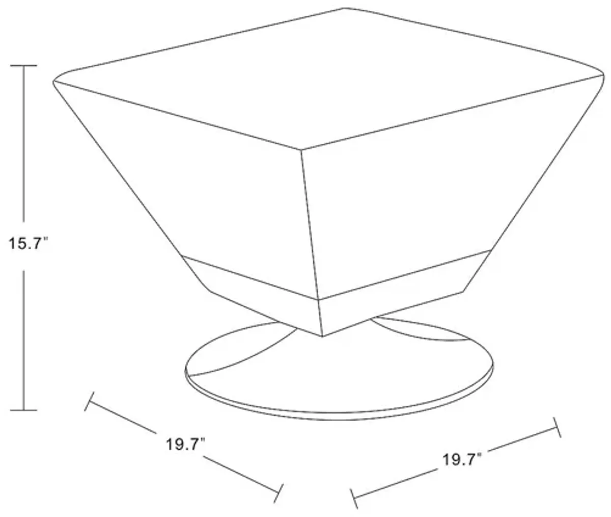 Buecker Red Swivel Ottoman