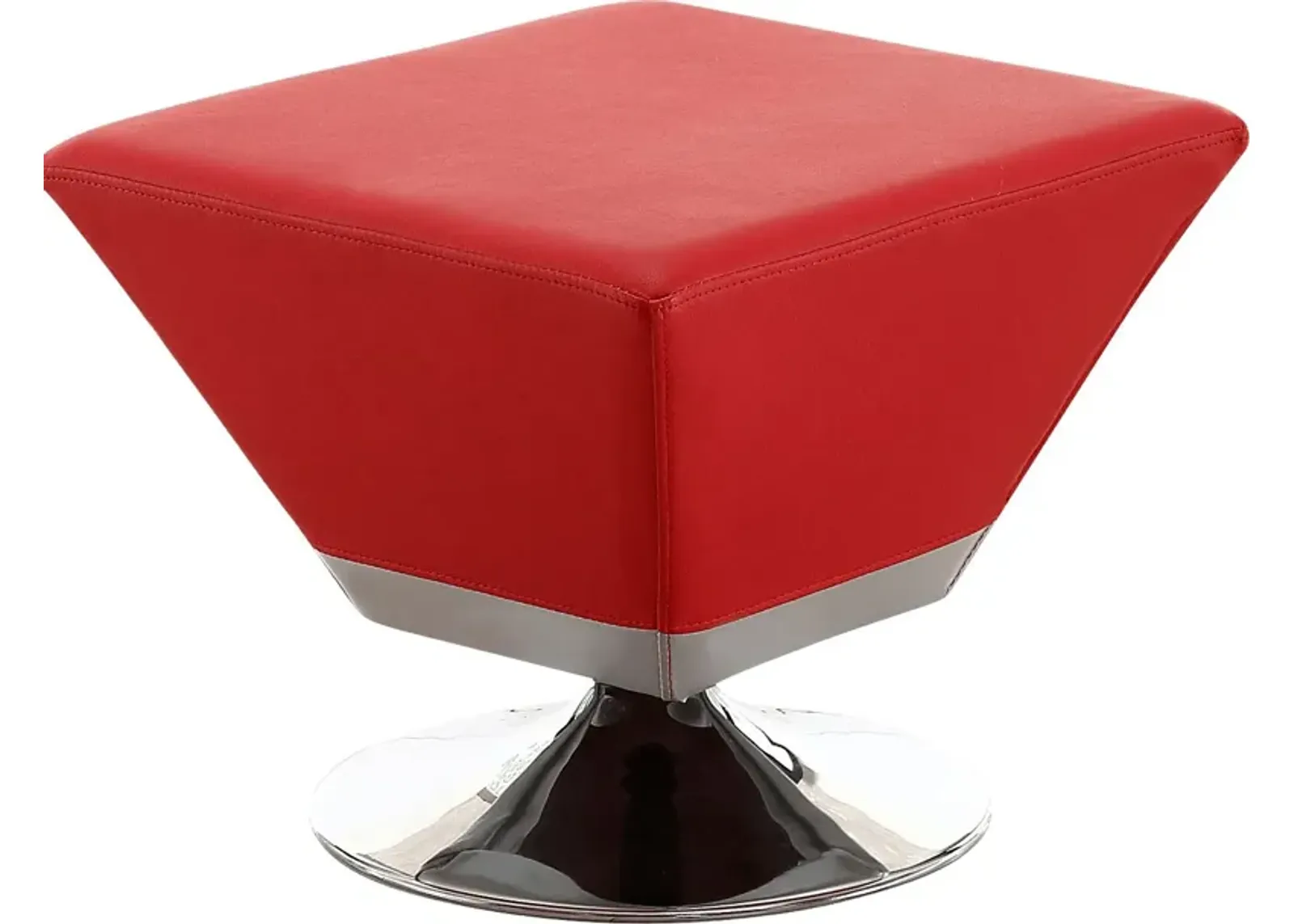 Buecker Red Swivel Ottoman