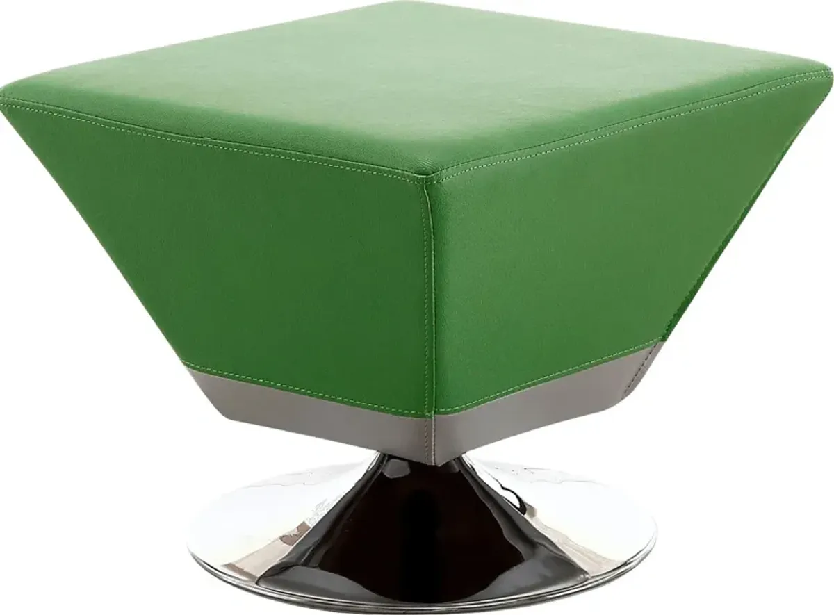 Buecker Green Swivel Ottoman