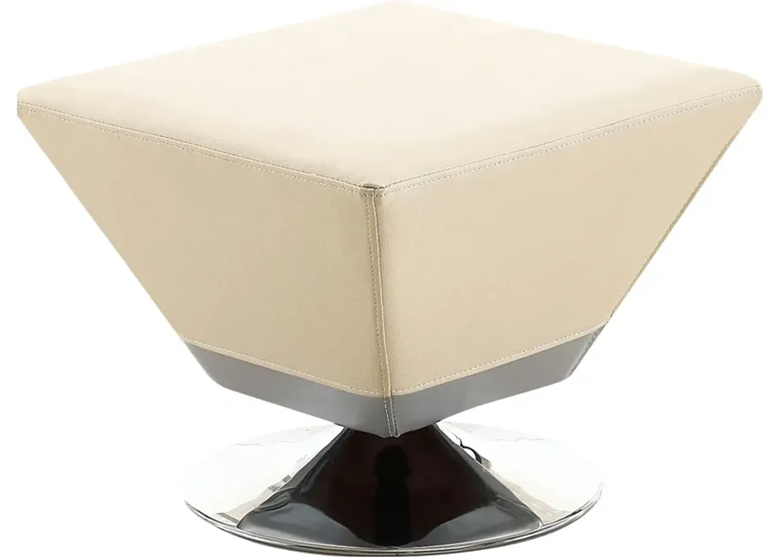 Buecker Beige Swivel Ottoman