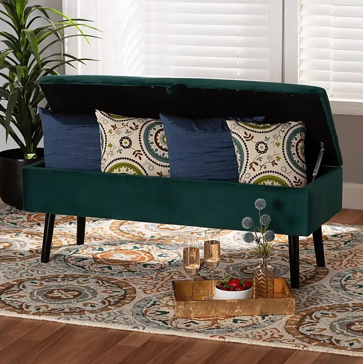 Whimbrel Green Accent Bench