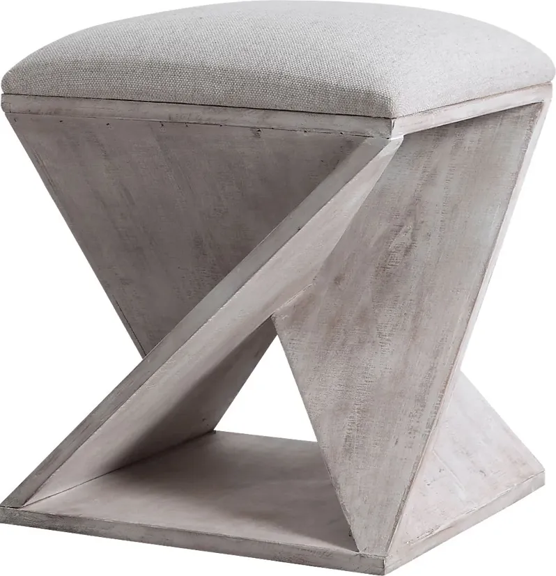 Waxwing White Ottoman