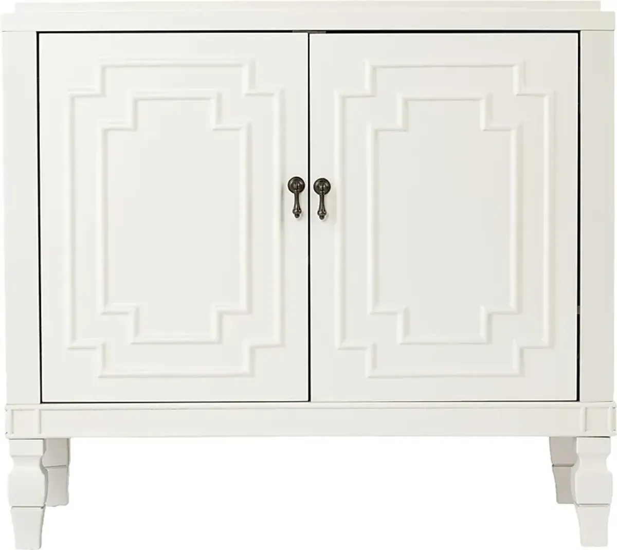 Anseman White Accent Cabinet