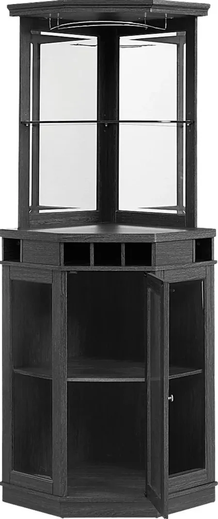 Grooveland Black Bar Cabinet
