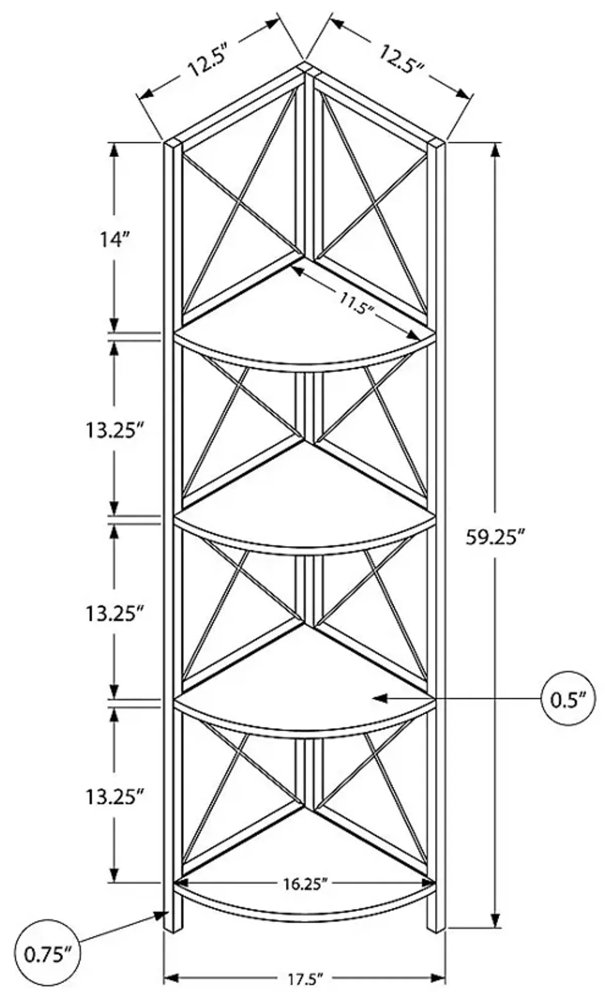 Wilford Gray Bookcase