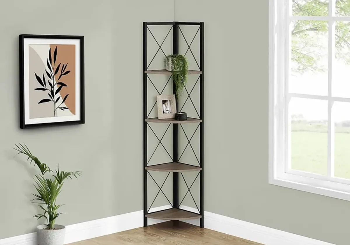 Wilford Taupe Bookcase