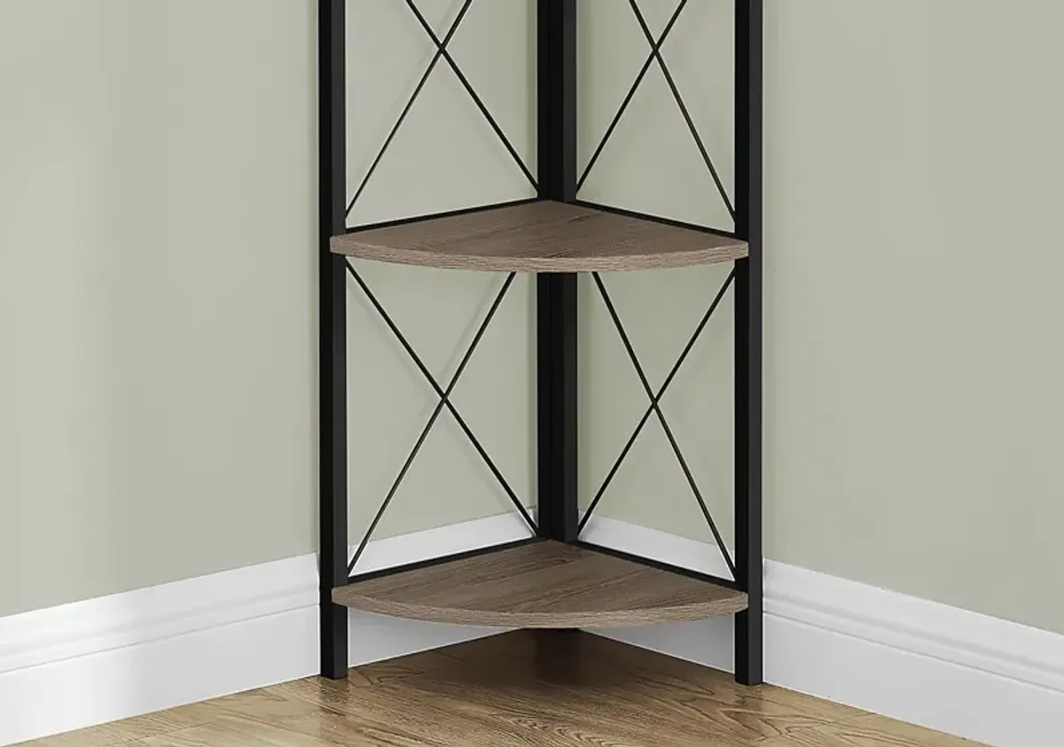 Wilford Taupe Bookcase