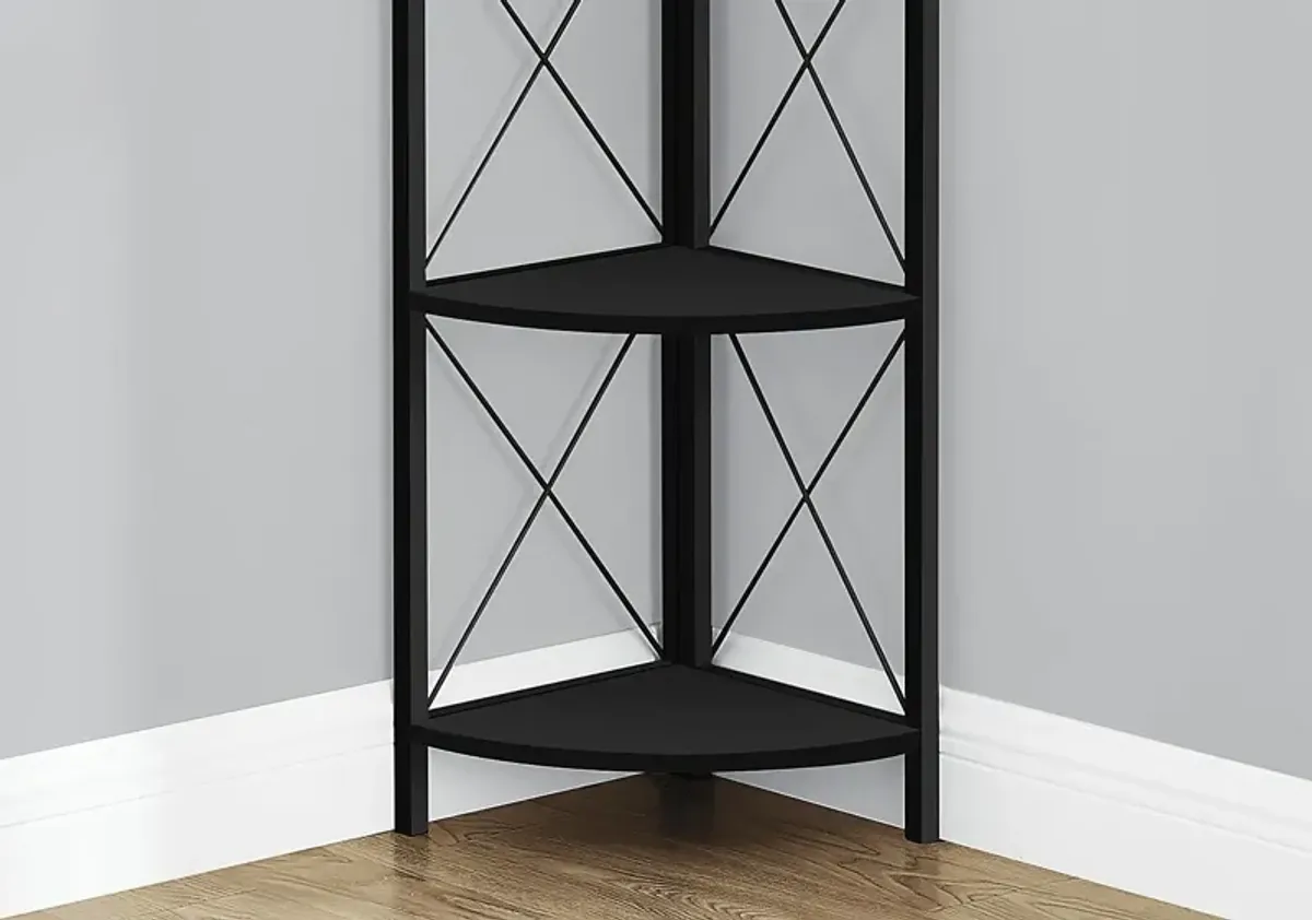 Wilford Black Bookcase