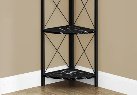 Wilford Black Marble Bookcase