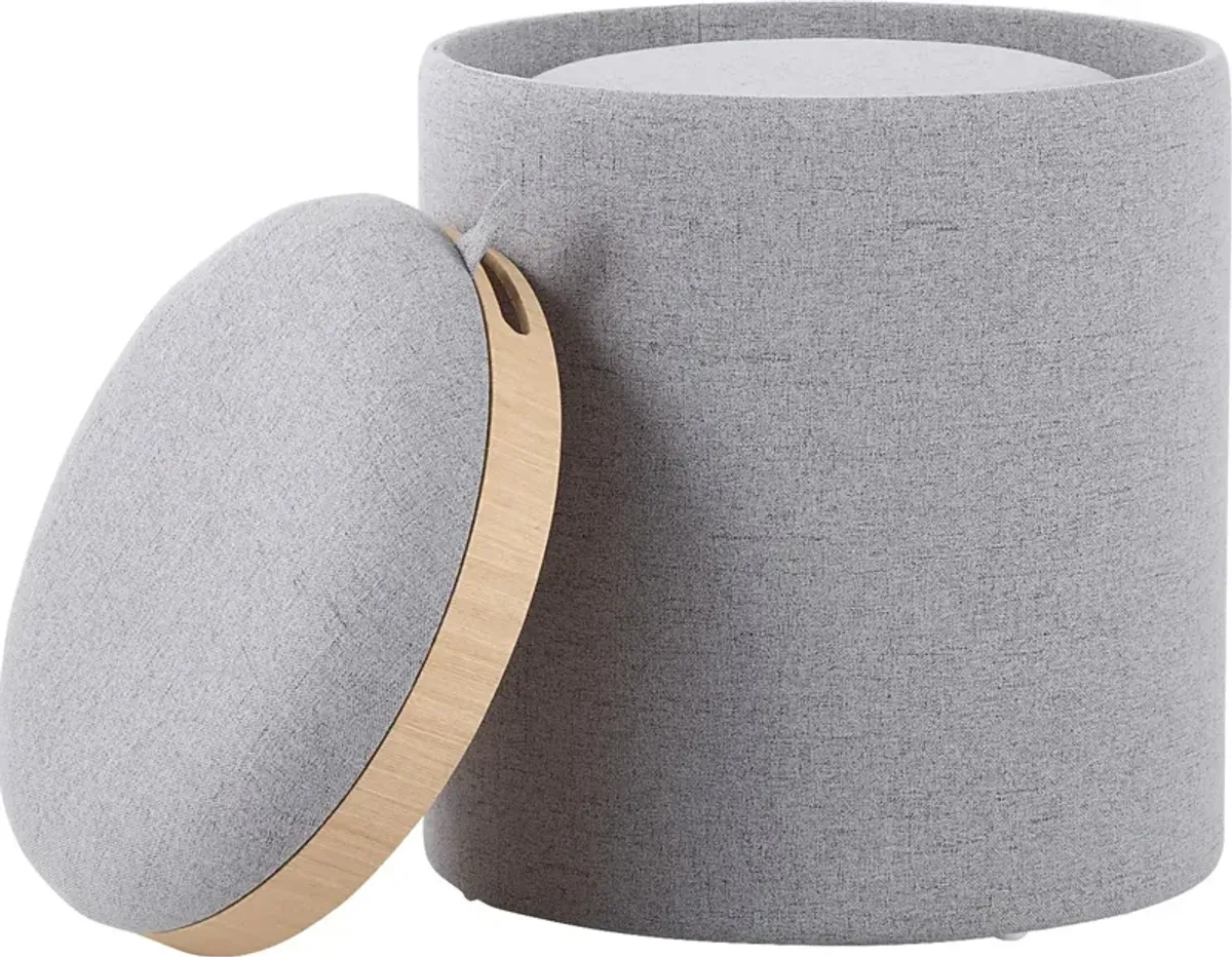 Mockernut Gray Ottoman, Set of 2