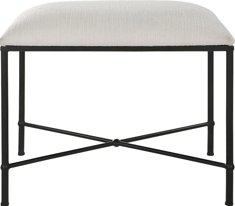 Cenera White Accent Bench