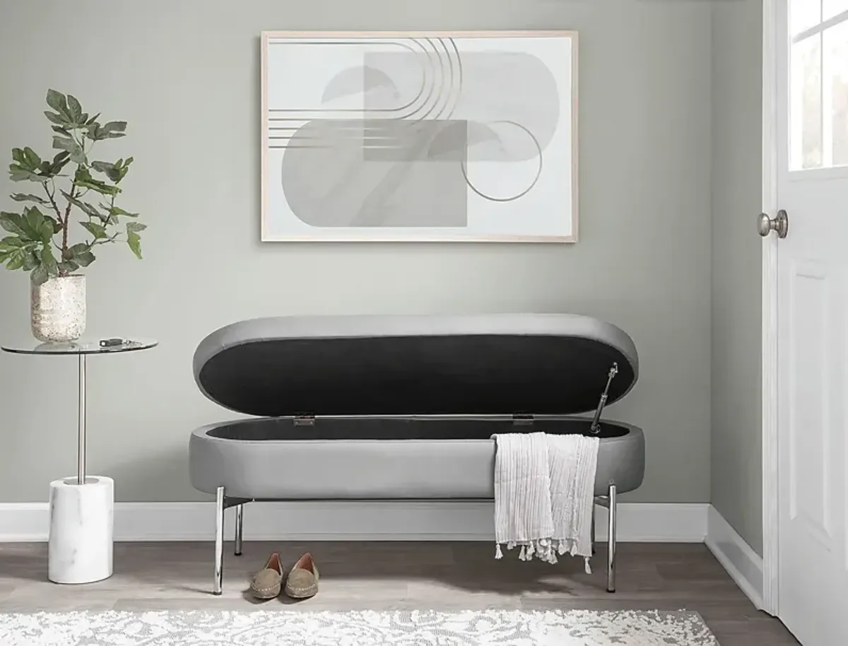 Avastele Gray Accent Bench