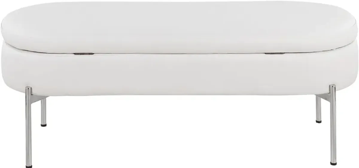 Avastele White Accent Bench