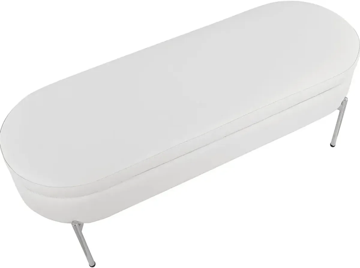 Avastele White Accent Bench