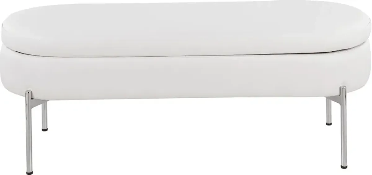 Avastele White Accent Bench