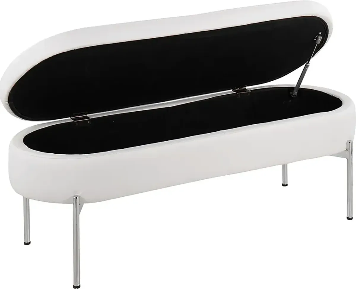 Avastele White Accent Bench