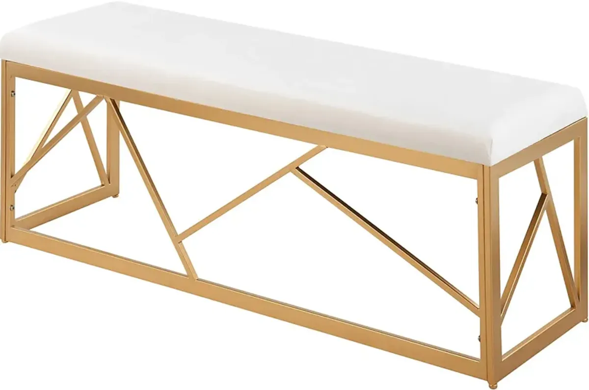 Belino I White Accent Bench