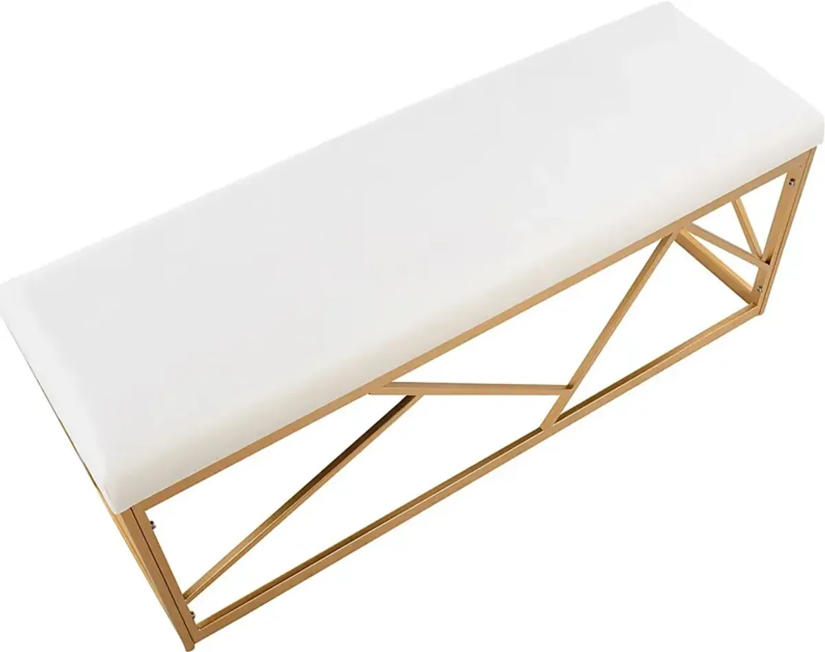 Belino I White Accent Bench