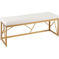 Belino I White Accent Bench