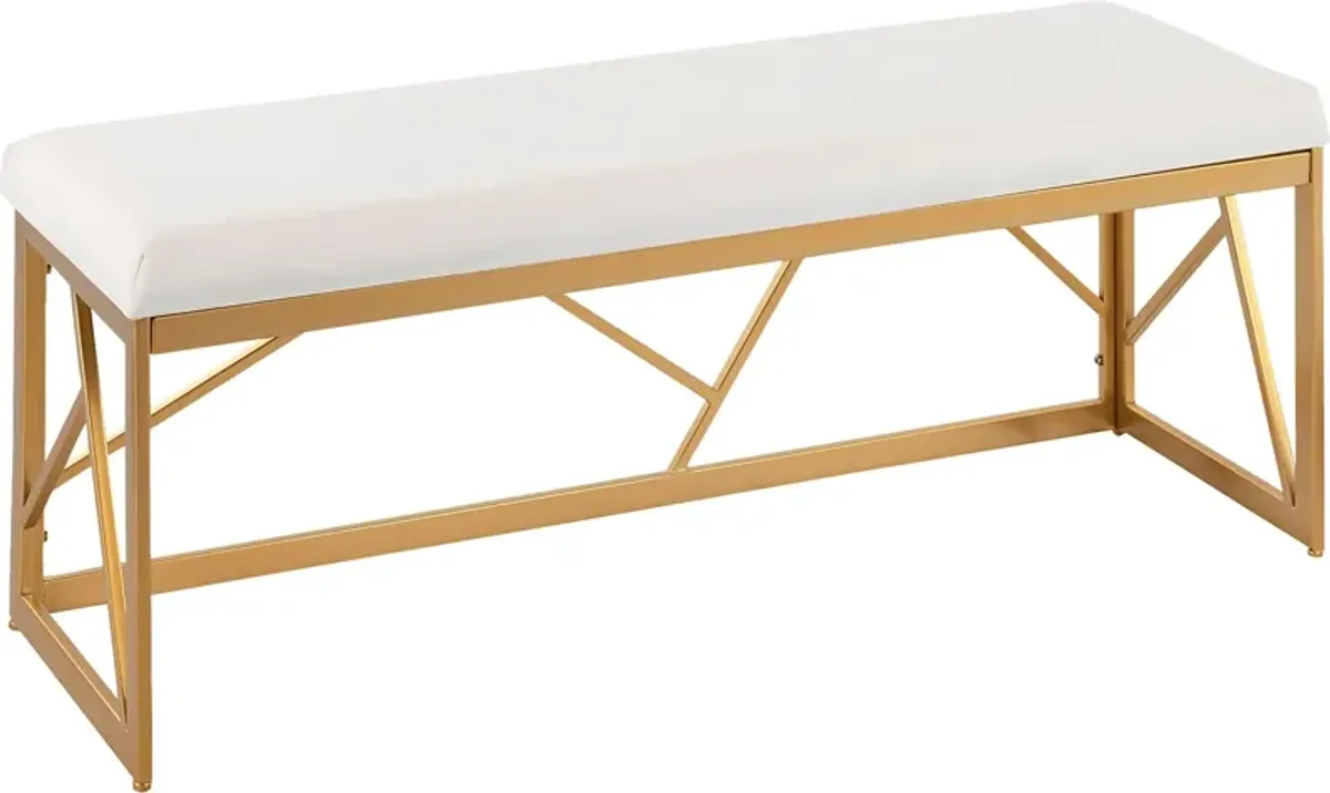 Belino I White Accent Bench